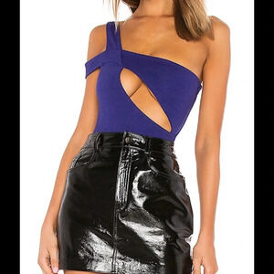 H:ours x Revolve Luxe bodysuit NWT blue violet XXS